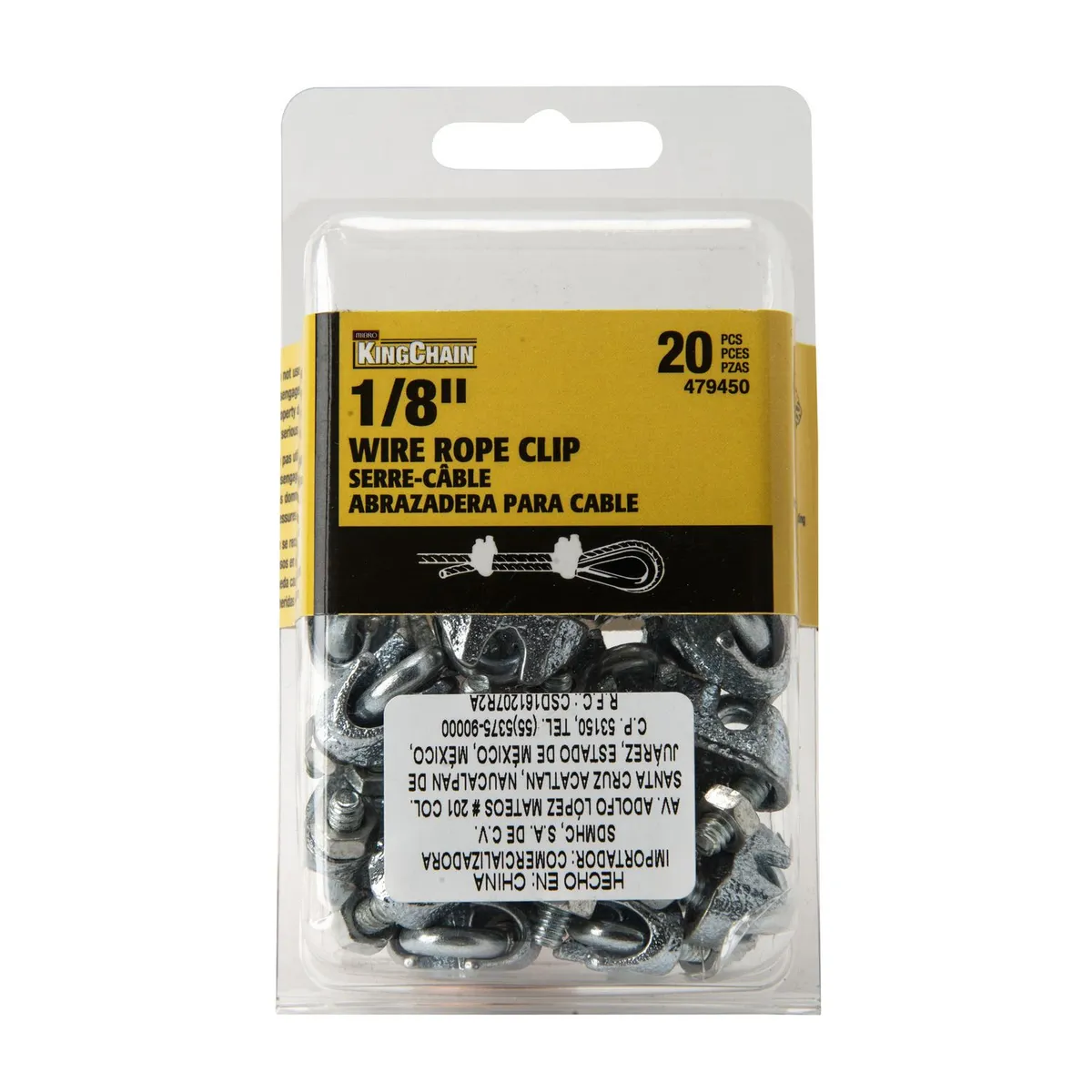 Kingchain - Nudos para cables de acero 1/8" 20 pzas