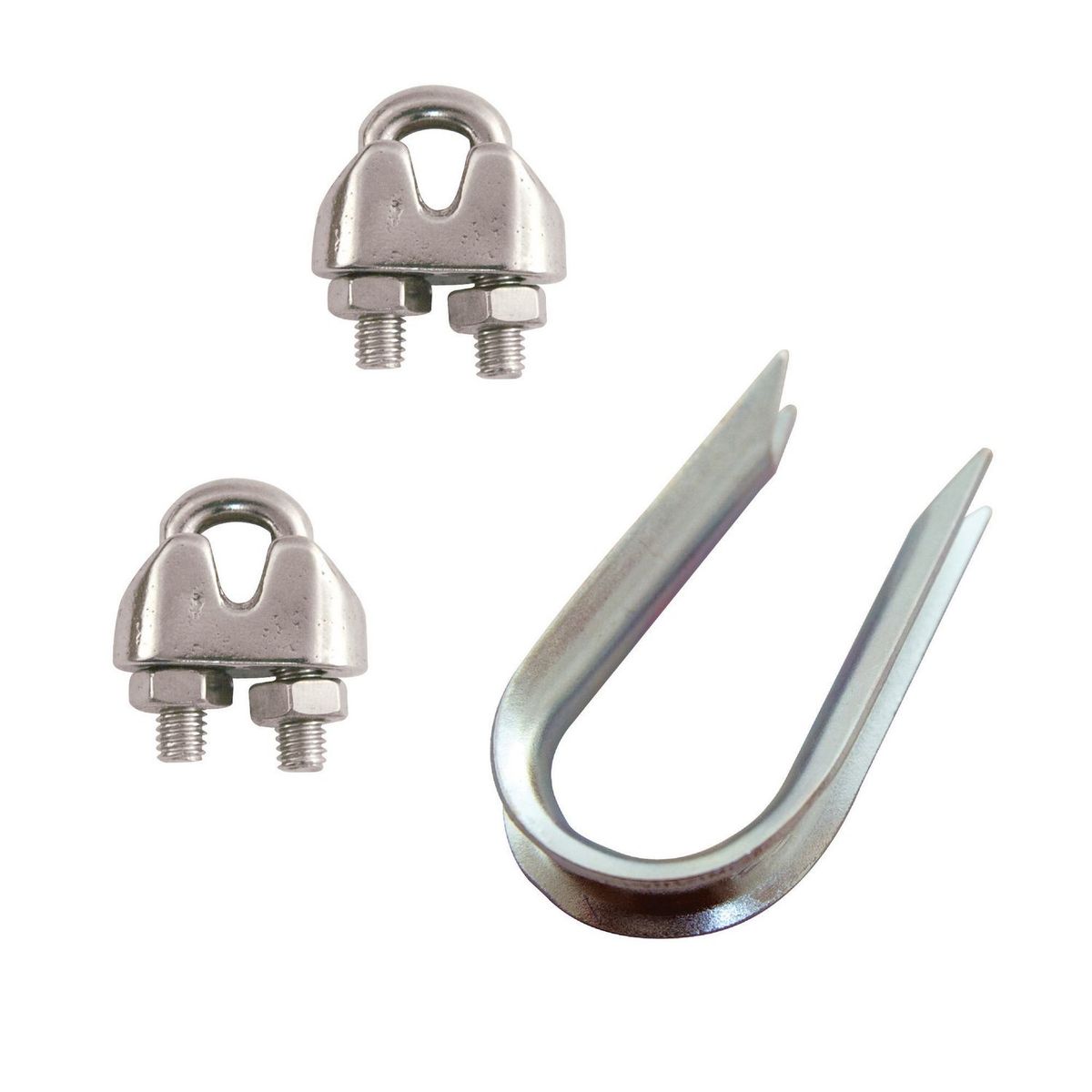 Kingchain - Guardacabos con 2 Nudos para Cable de Acero 3/16"