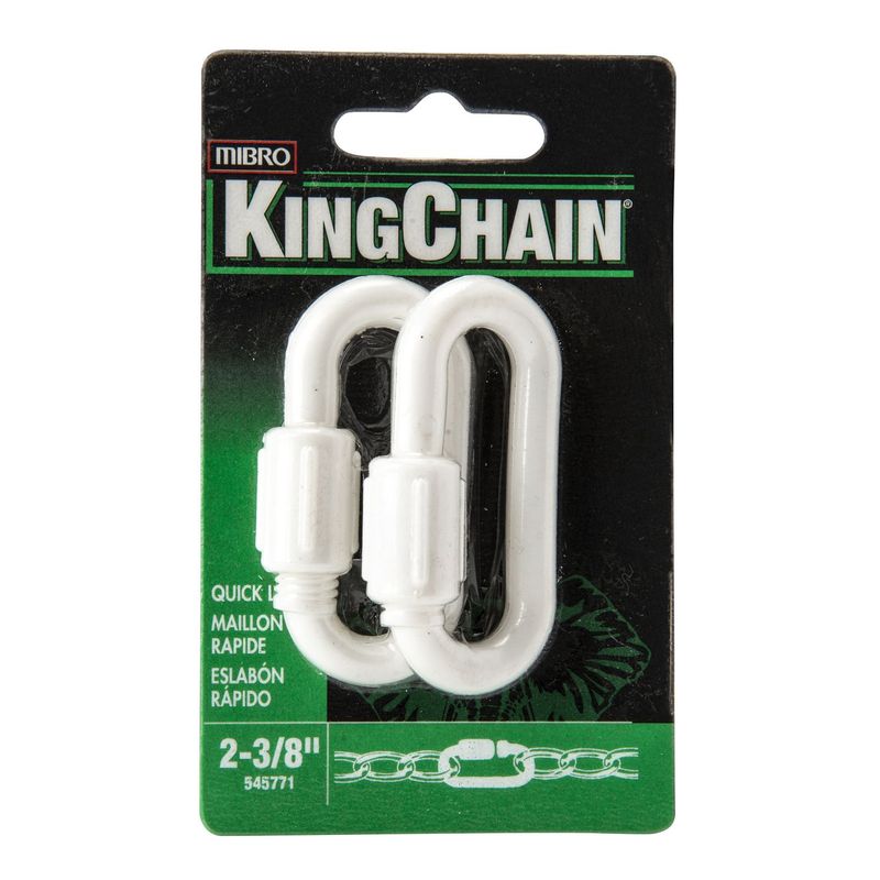 Kingchain - Eslabón c/ rosca plástico 2 3/8" blanco en tarjeta