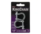 Grillete p/cadena de zinc 1/4" x 2 pc en tarjeta