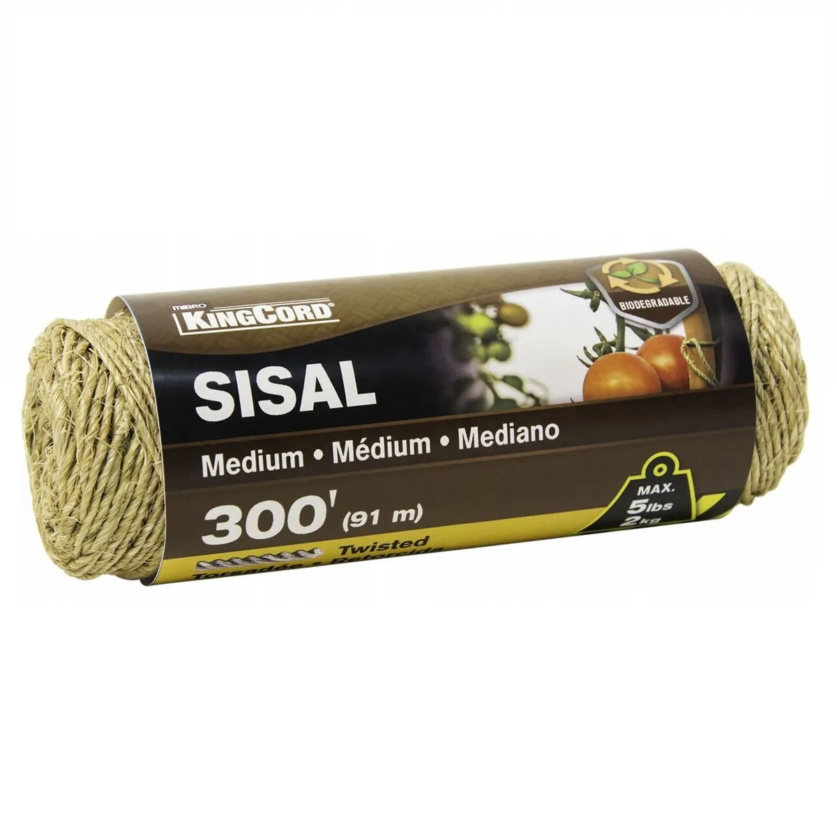 Cuerda de Sisal mediana x 91 m color natural, marca Kingcord - Foto Principal