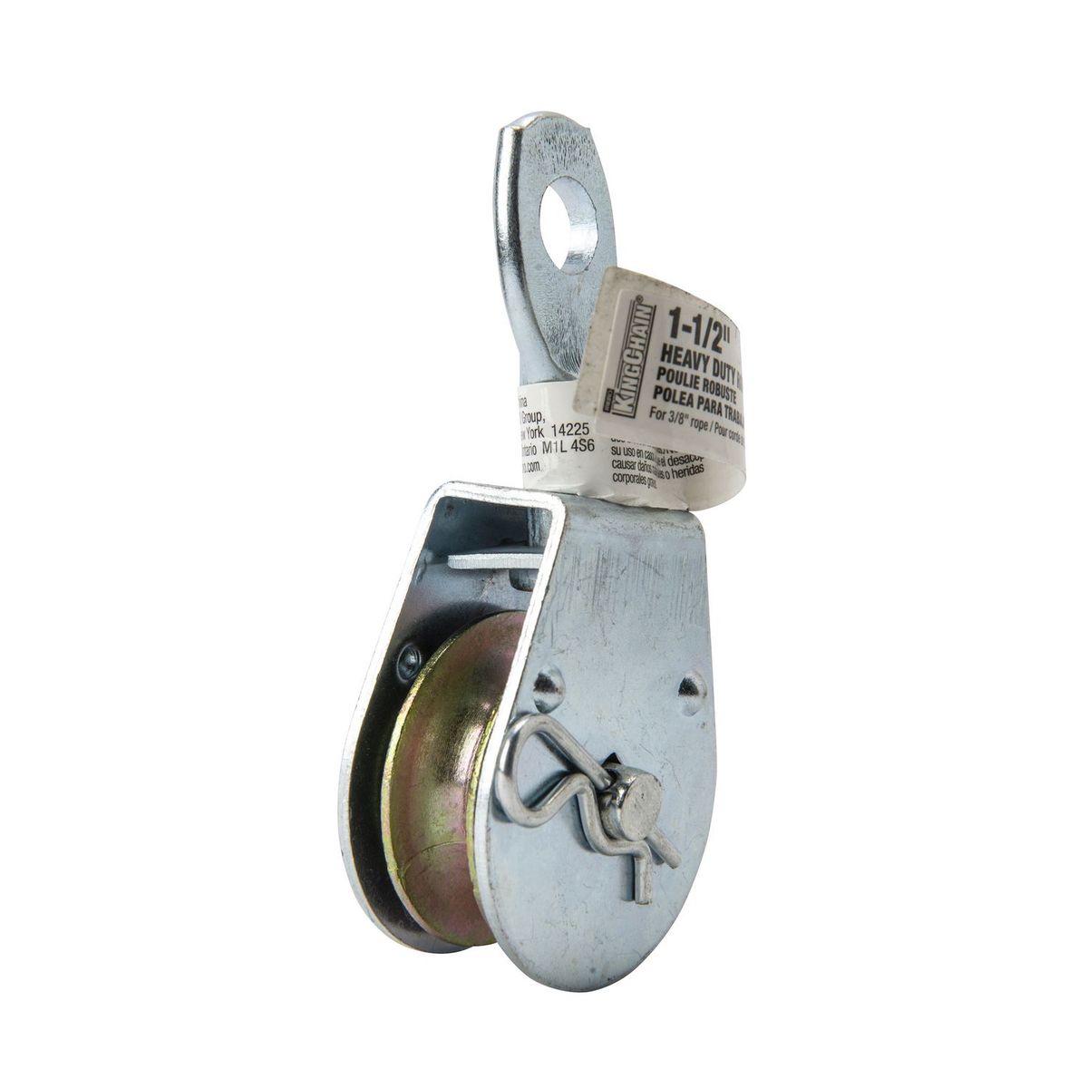 Kingchain - Polea c/destorcedor uso rudo zinc 1-1/2" a granel