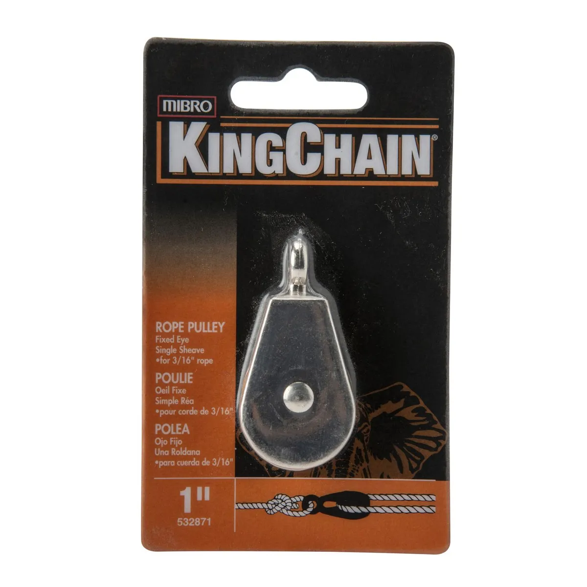 Kingchain - Garrucha c/destorcedor zinc 1"