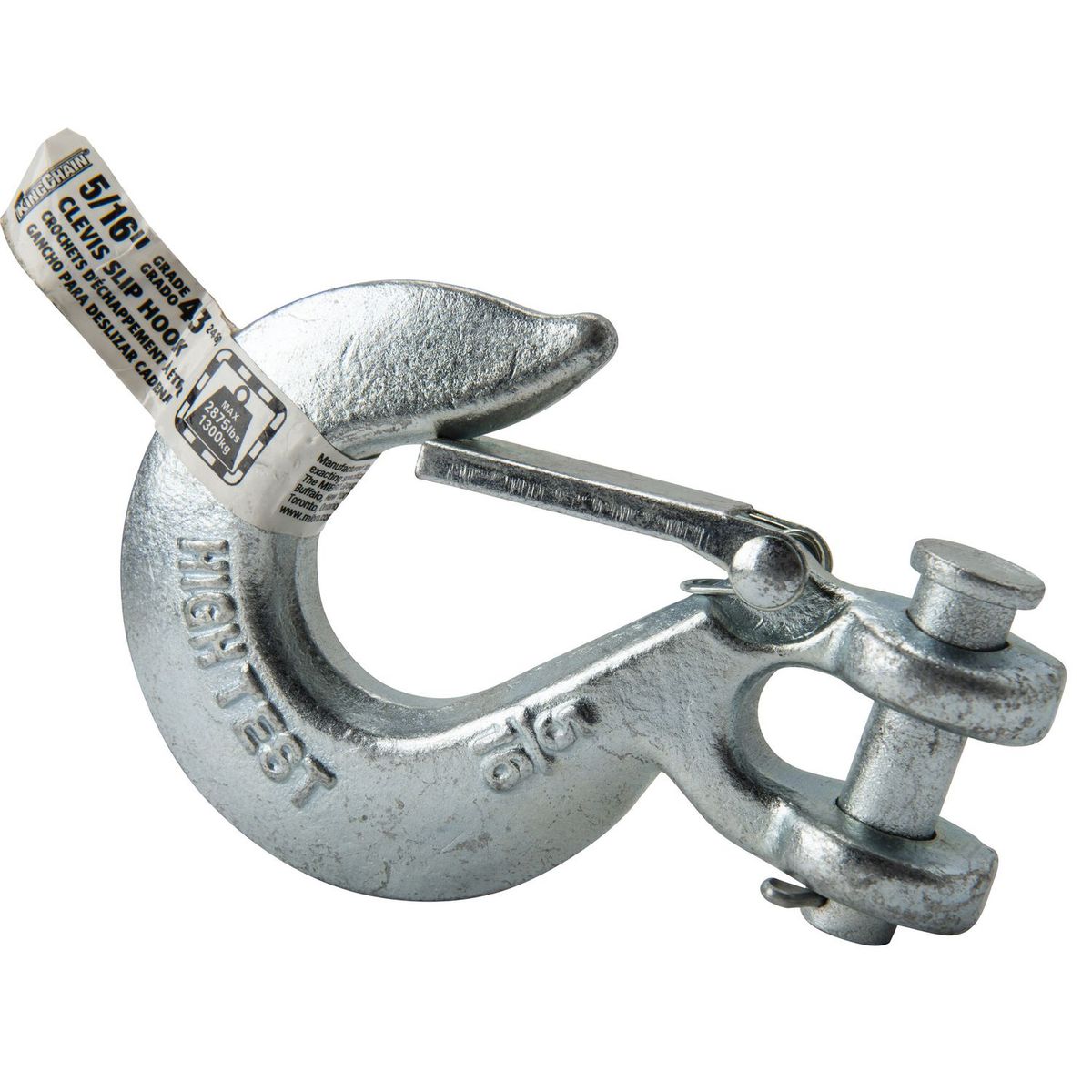 Kingchain - Gancho c/horquilla y seguro grado 43-5/16" granel