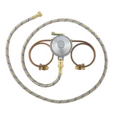 Kit Instalación 2 Cilindros Gas LP manguera 1.5M Conexión Pigtail Cobre