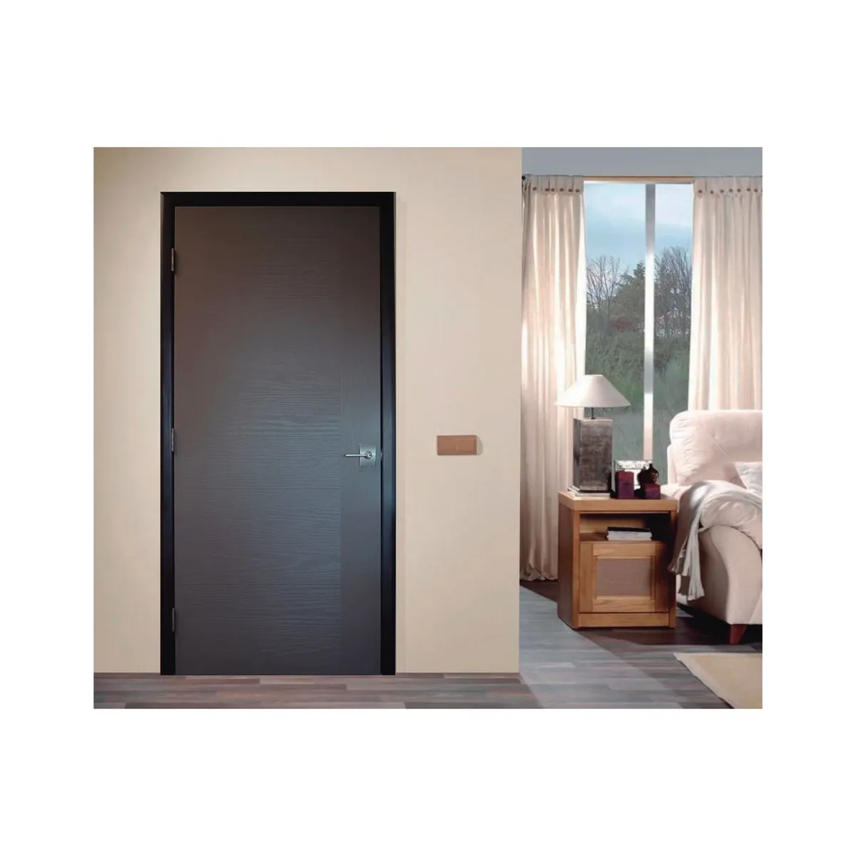 Puerta fibra de vidrio Barton gris 80 x 213, marca Termo Puertas - Foto 2