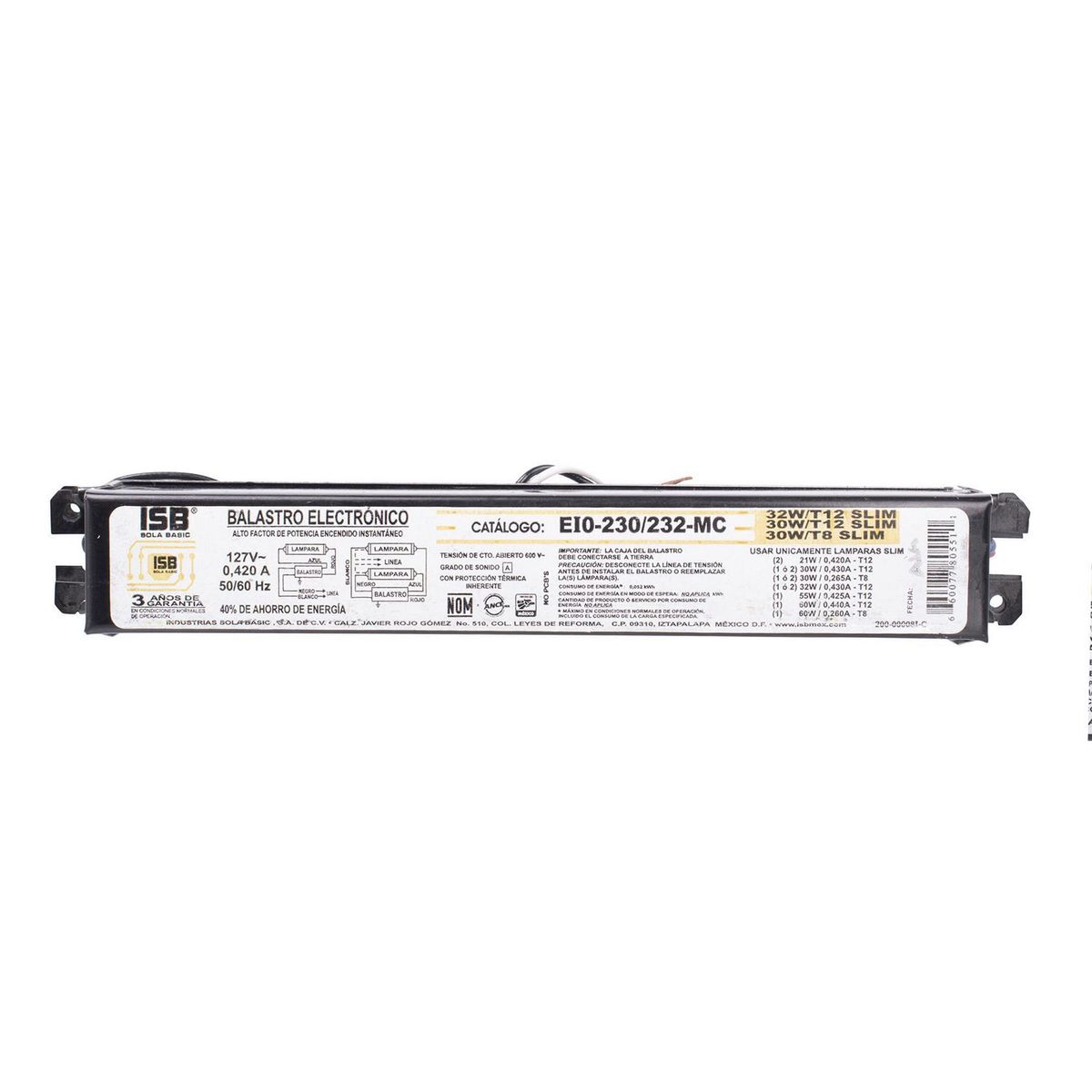 Solabasic - Balastro electrónico ei0-230/232 mc