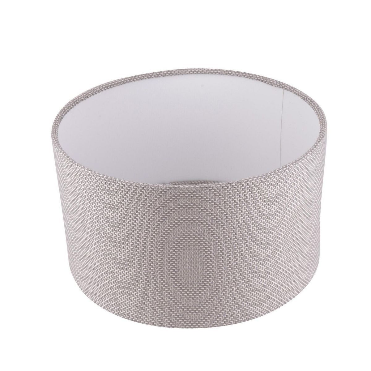 Luzerna - Pantalla para lámpara tela 16cm Cuadrille gris