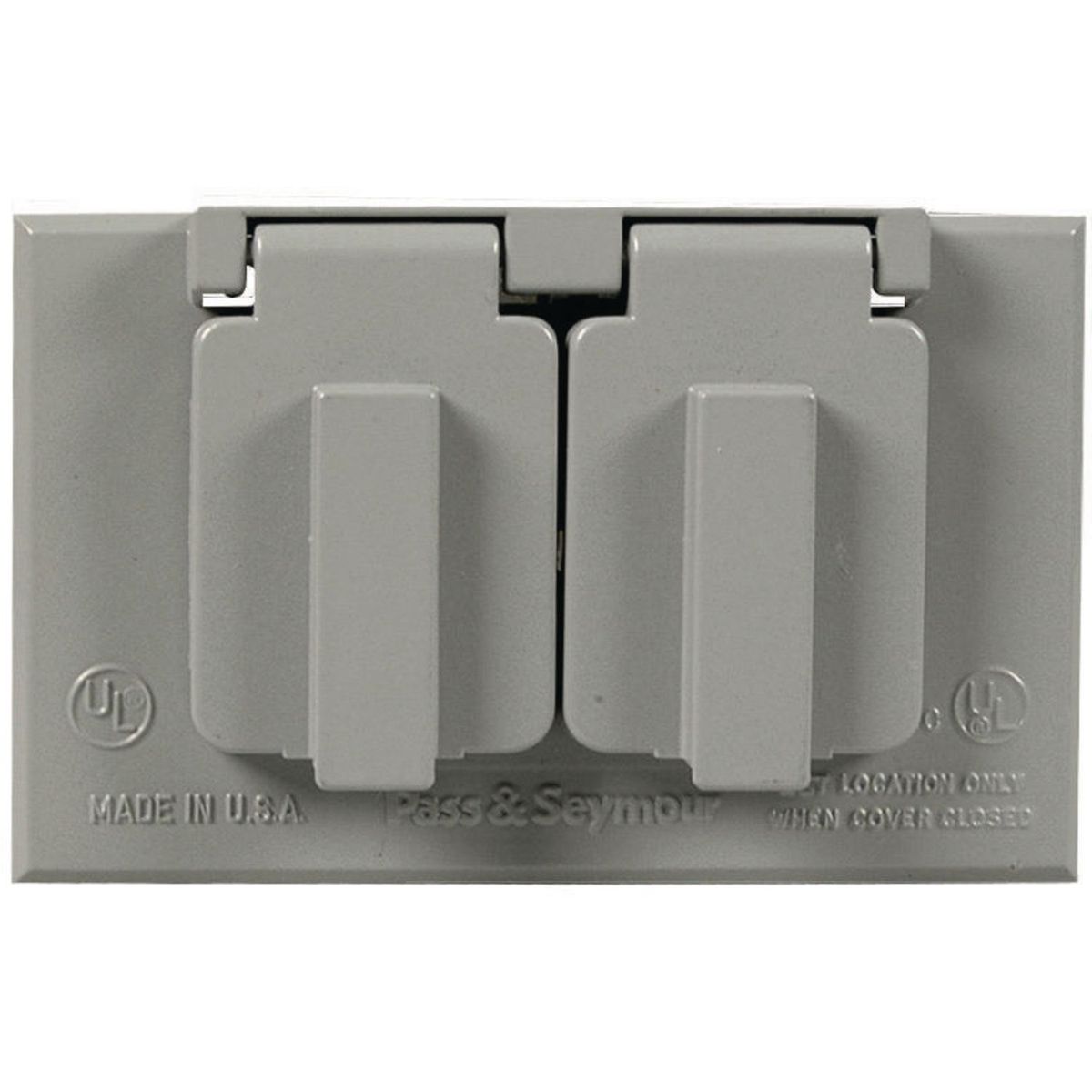 Bticino - Tapa intemperie para toma dúplex gris