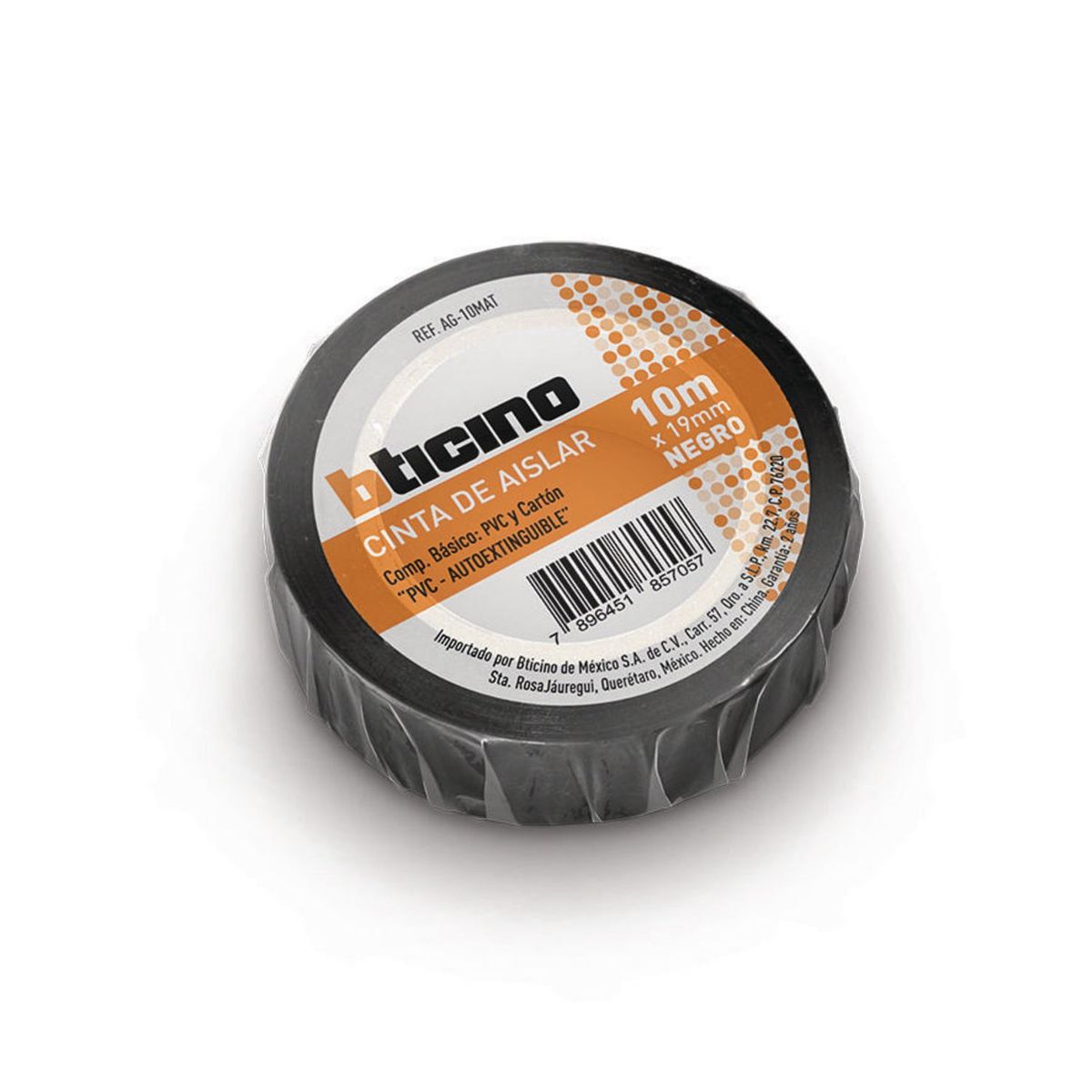 Bticino - Cinta aislante color negro 19mmx10m