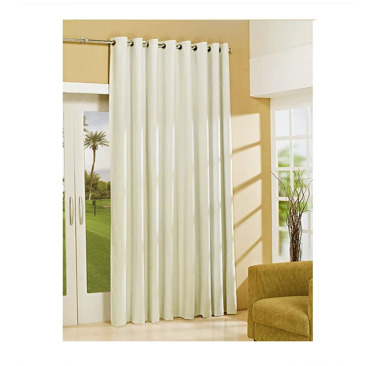 Cortina Black Out liso beige 135x220 cm, marca Deco Cortina - Foto 2