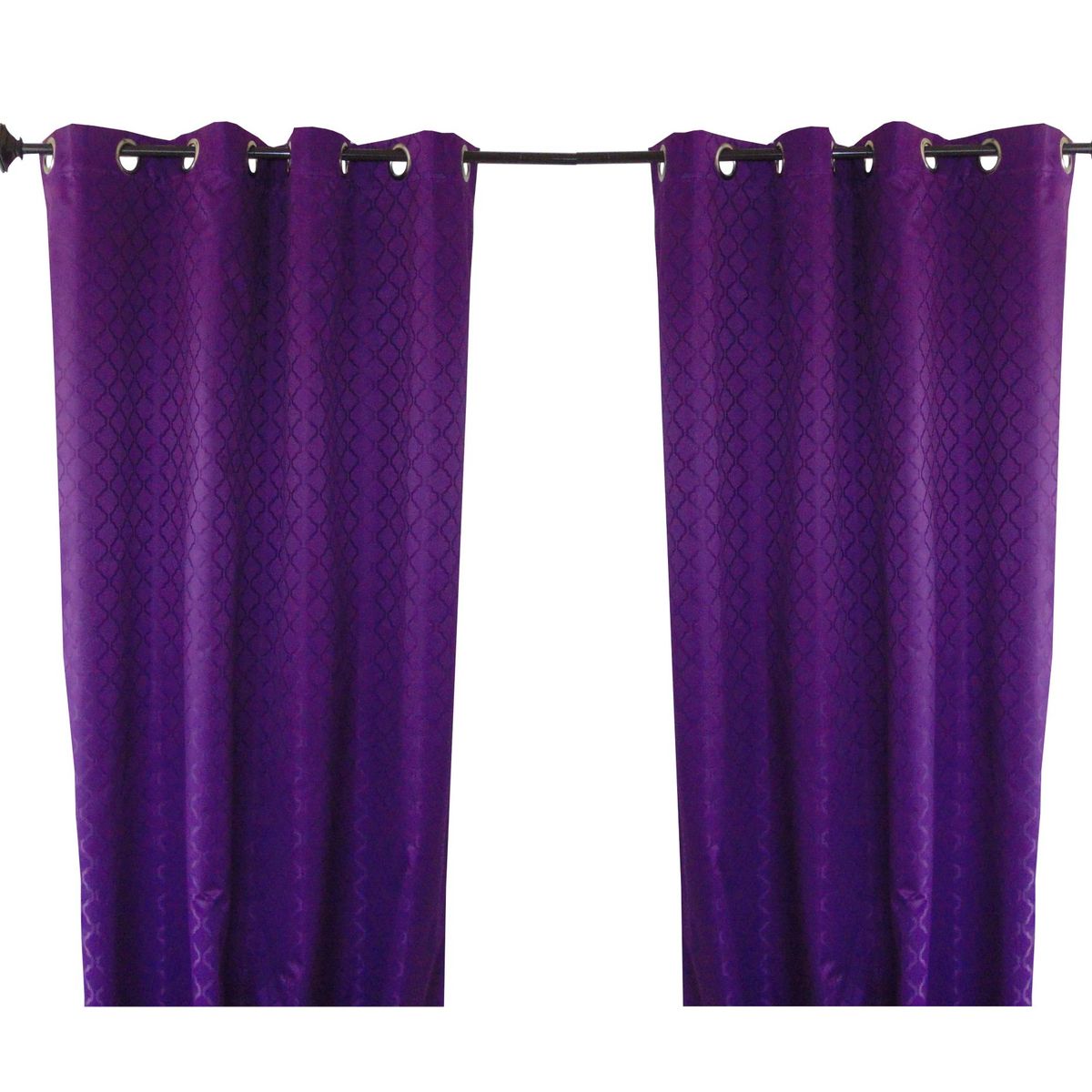 Deco Cortina - Cortina Black Out rombos morado 135x220 cm