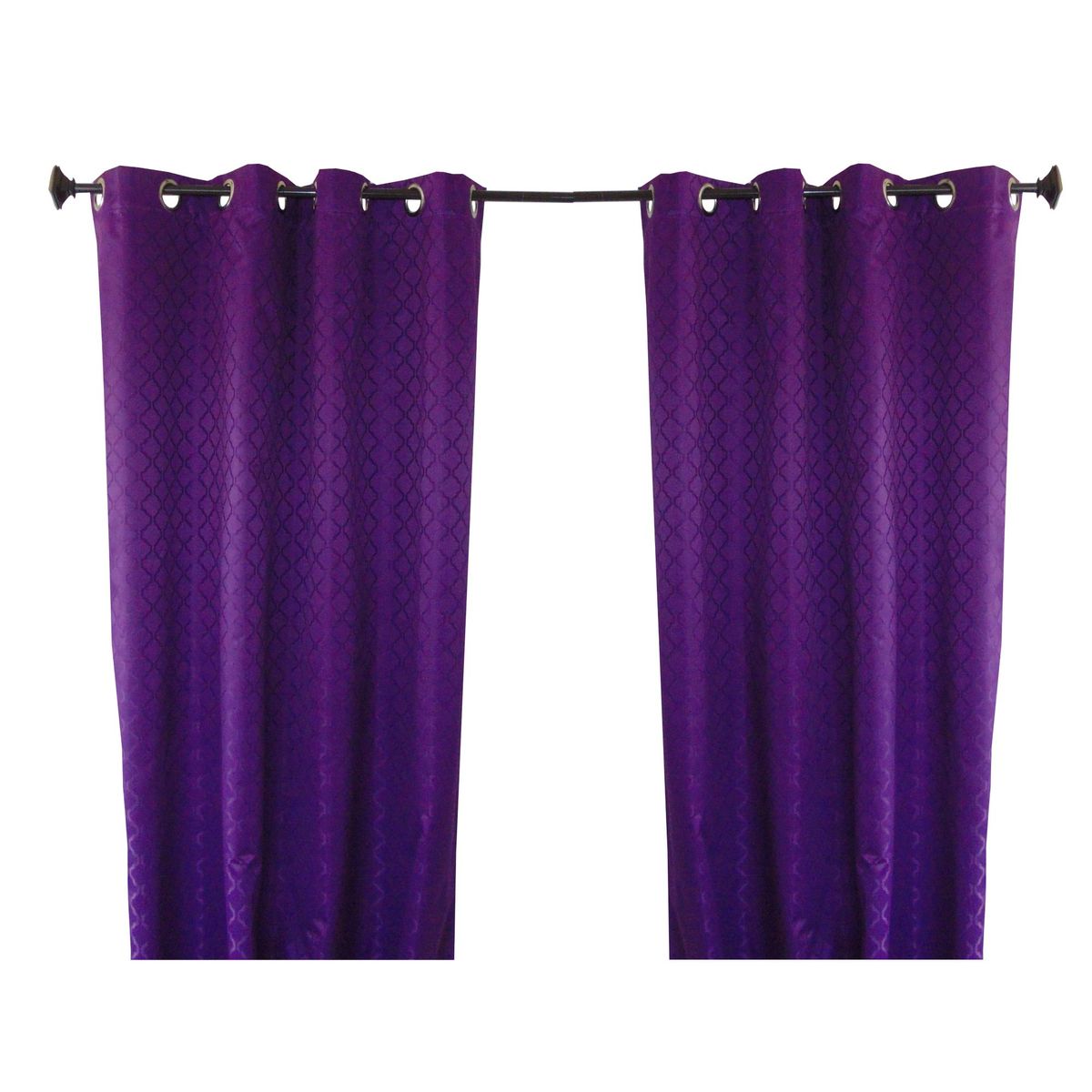 Deco Cortina - Cortina Black Out rombos morado 135x220 cm