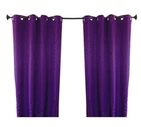 Cortina Black Out rombos morado 135x220 cm
