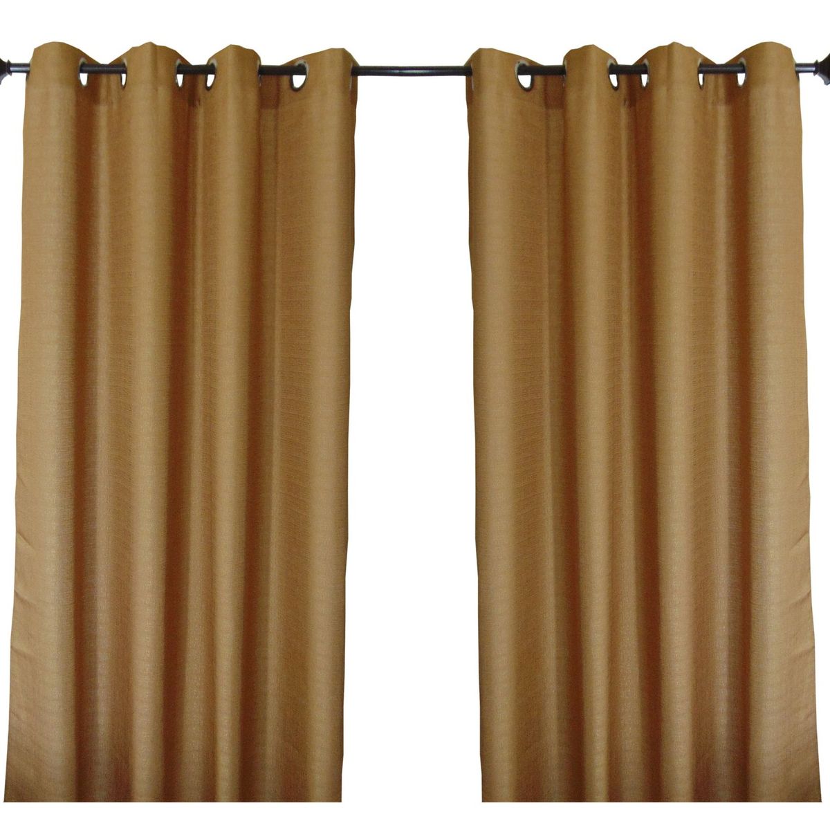 Deco Cortina - Cortina Rd lisa con aros beige 135x220 cm