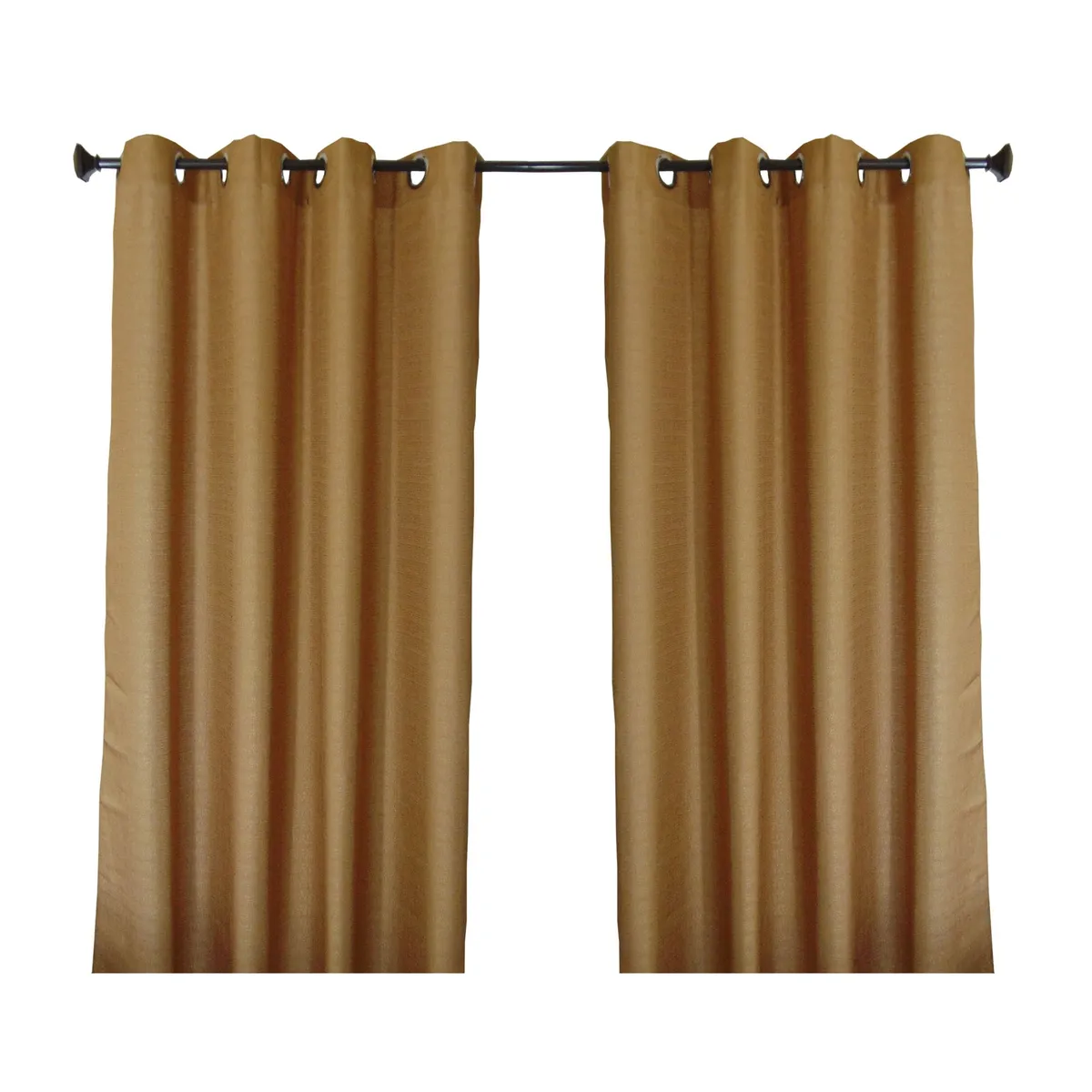 Deco Cortina - Cortina Rd lisa con aros beige 135x220 cm