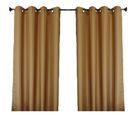 Cortina Rd lisa con aros beige 135x220 cm