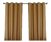 Cortina Rd lisa con aros beige  135x220 cm