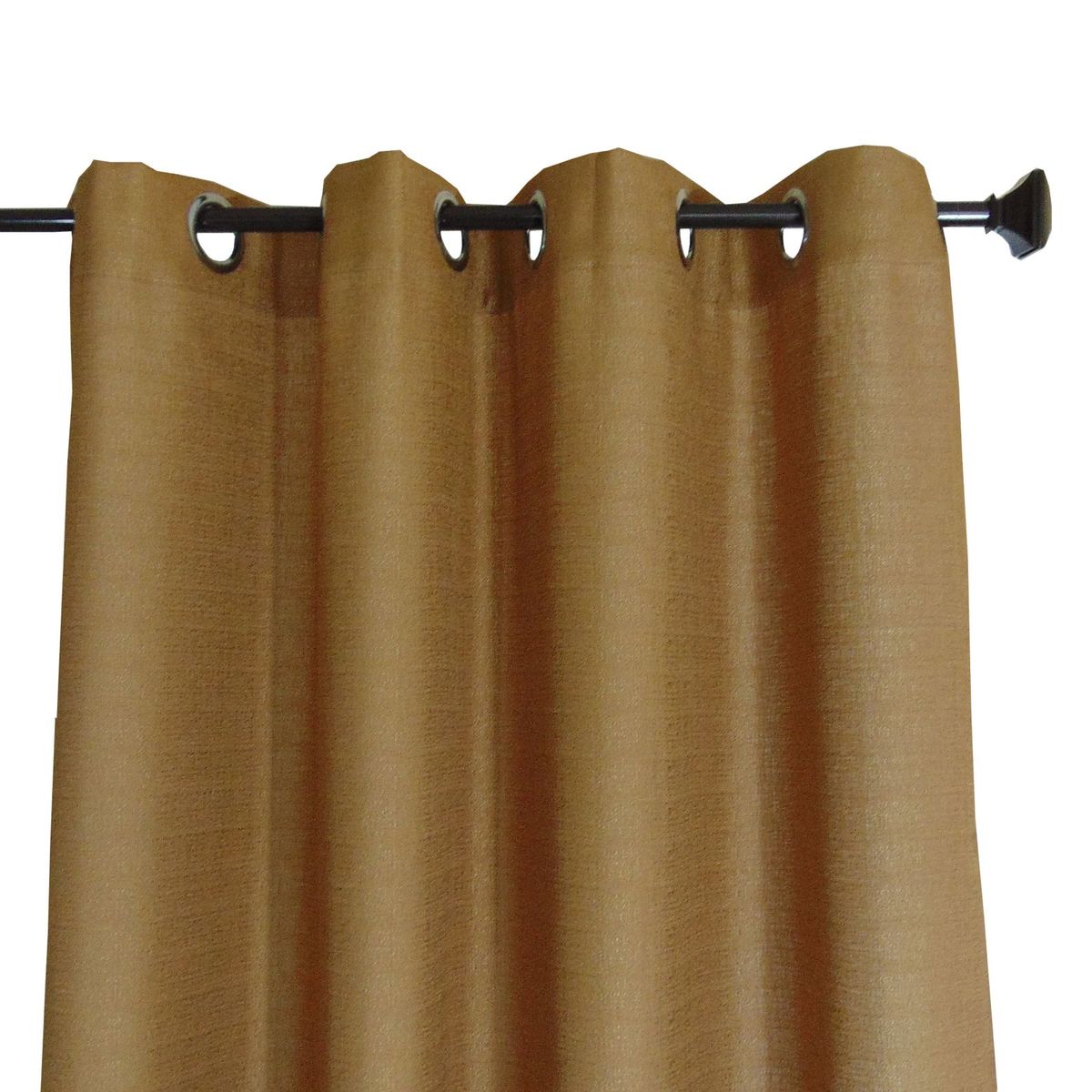 Deco Cortina - Cortina Rd lisa con aros beige 135x220 cm