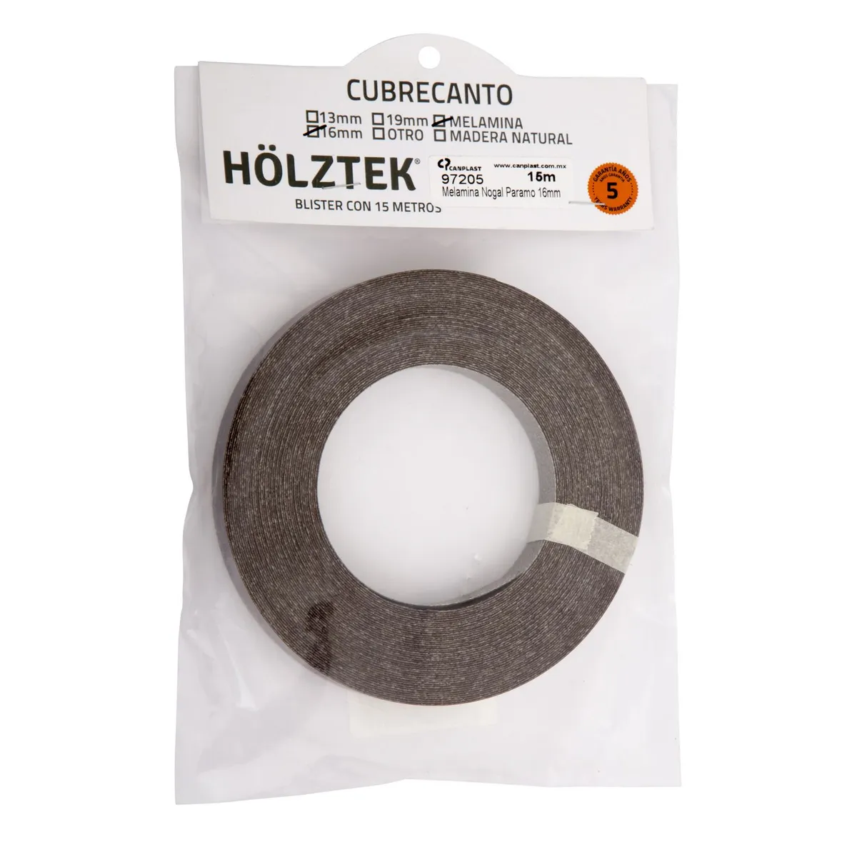 Cubrecanto de Melamina 15 m de 16mm Nogal Paramo, marca Holztek - Foto 2