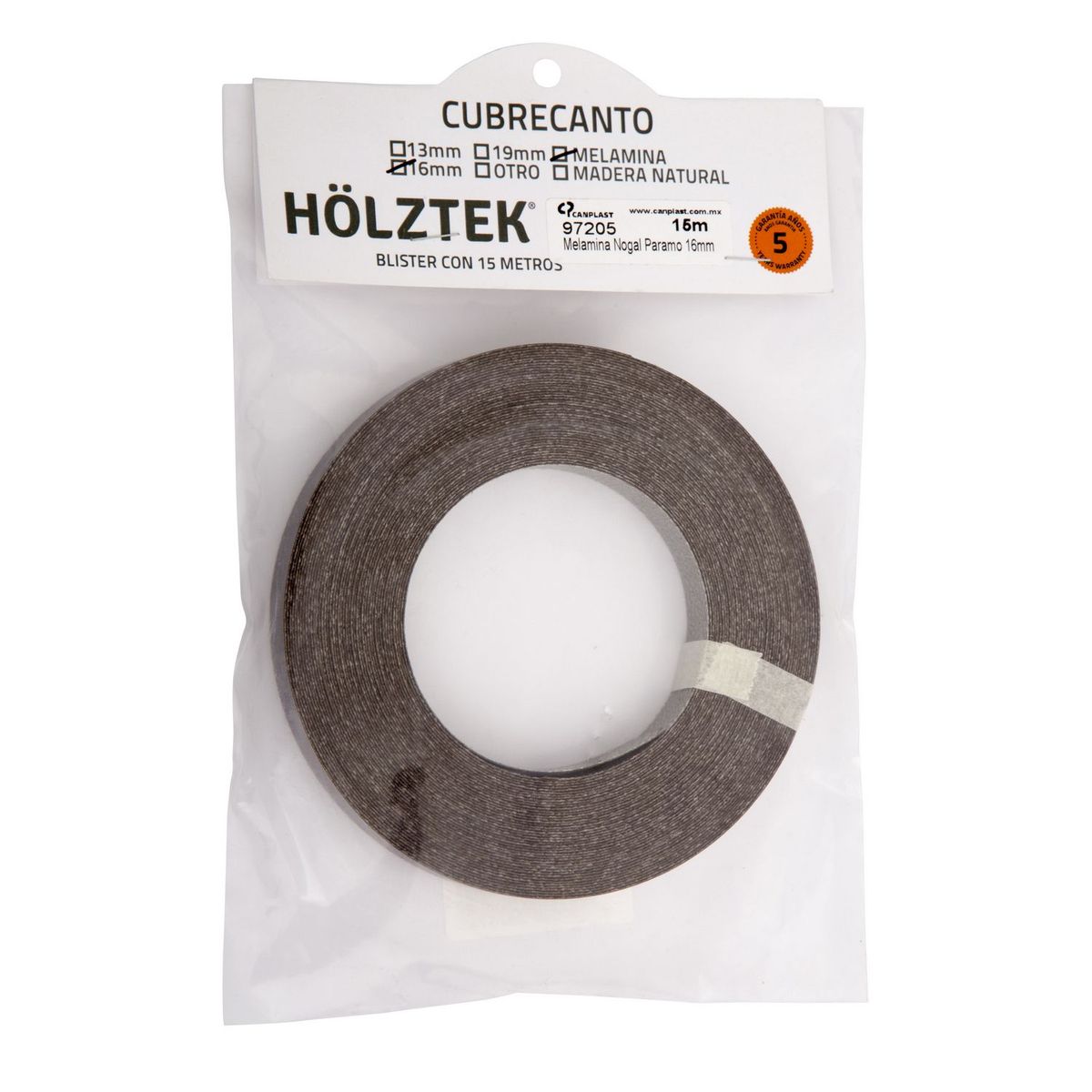 Cubrecanto de Melamina 15 m de 16mm Nogal Paramo, marca Holztek - Foto Principal
