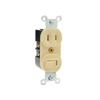 Apagador con Contacto Polarizado Marfil