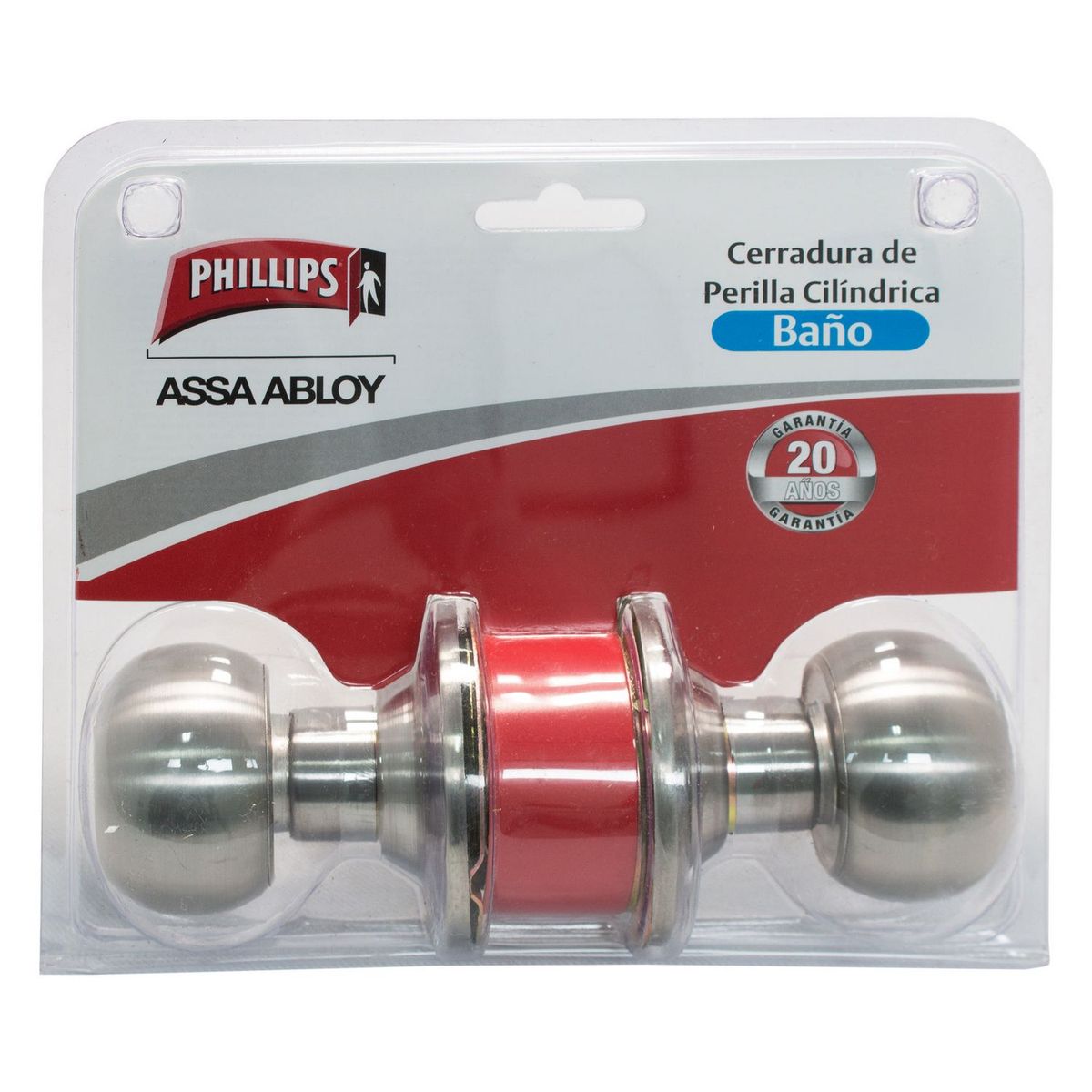 Cerradura Pomo para Baño Acero Inoxidable, marca Philips - Foto 2