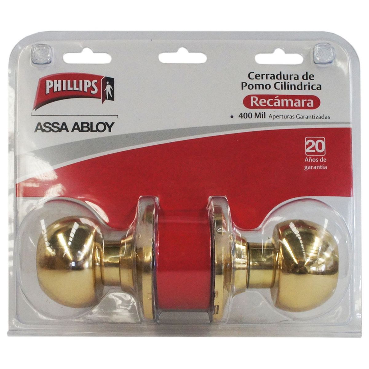 Philips - Cerradura Pomo para Baño Latón Brillante