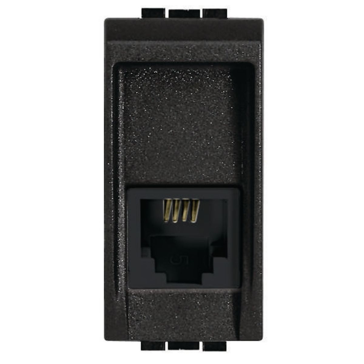 Bticino - Toma telefónica c/4 hilos negro