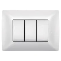Placa Color Blanco Mérida 3M, 1 Int. Sencillo y 2 FP