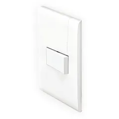 Placa c/1 int. sencillo color blanco (armada)