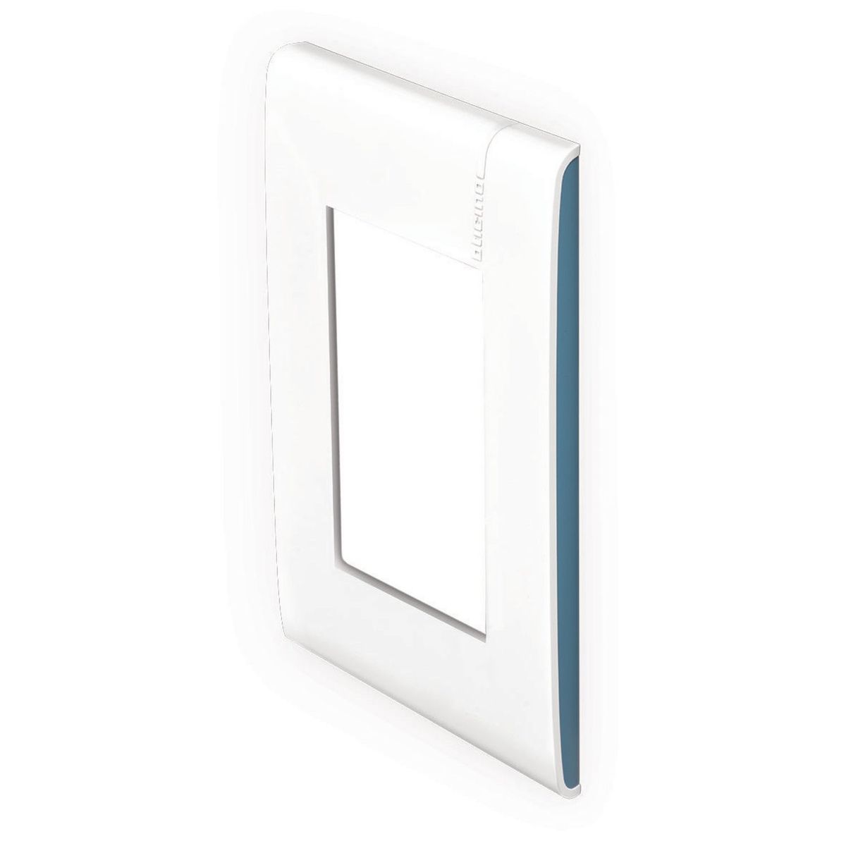 Bticino - Placa con chasís de resina 3 módulo aqua