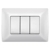 Placa color Blanco Mérida 3M, 3 Int. Sencillos