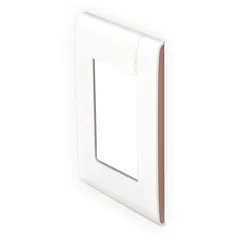 Placa con chasís de resina 3 módulo moka