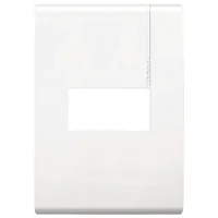 Placa con chasís de resina 1 módulo blanco