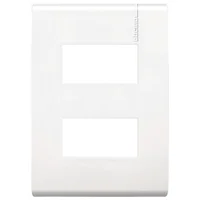 Placa con chasís de resina 2 módulo blanco