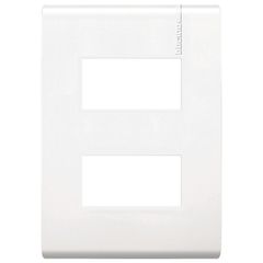 Placa con chasís de resina 2 módulo blanco