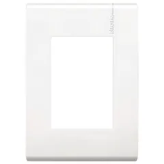 Placa con chasís de resina 1 módulo blanco