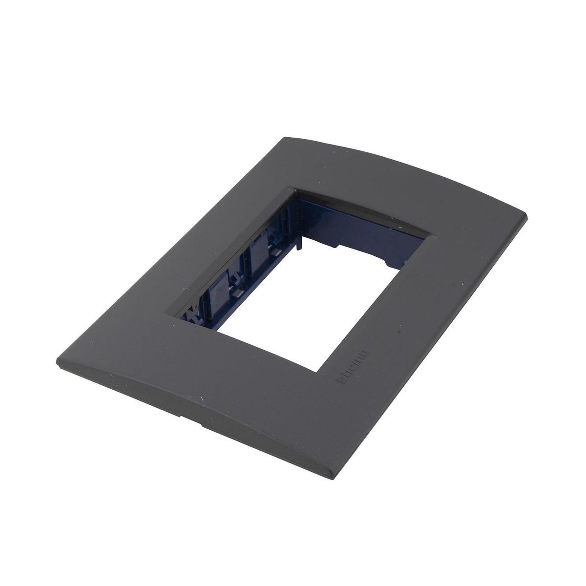 Placa Rectangular Negro Antracita 3 Módulos con Chasís, marca Bticino - Foto 2