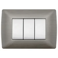 Placa de aluminio con chasis color Acero 3 mód
