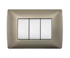 Placa de aluminio con chasis color Perla 3 mód