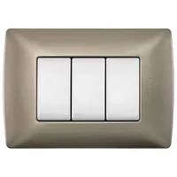 Placa de aluminio con chasis color Perla 3 mód