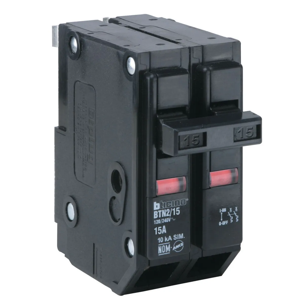 Interruptor Termomagnético Enchufable 2 X 15A 120V-240V, marca Bticino - Foto Principal