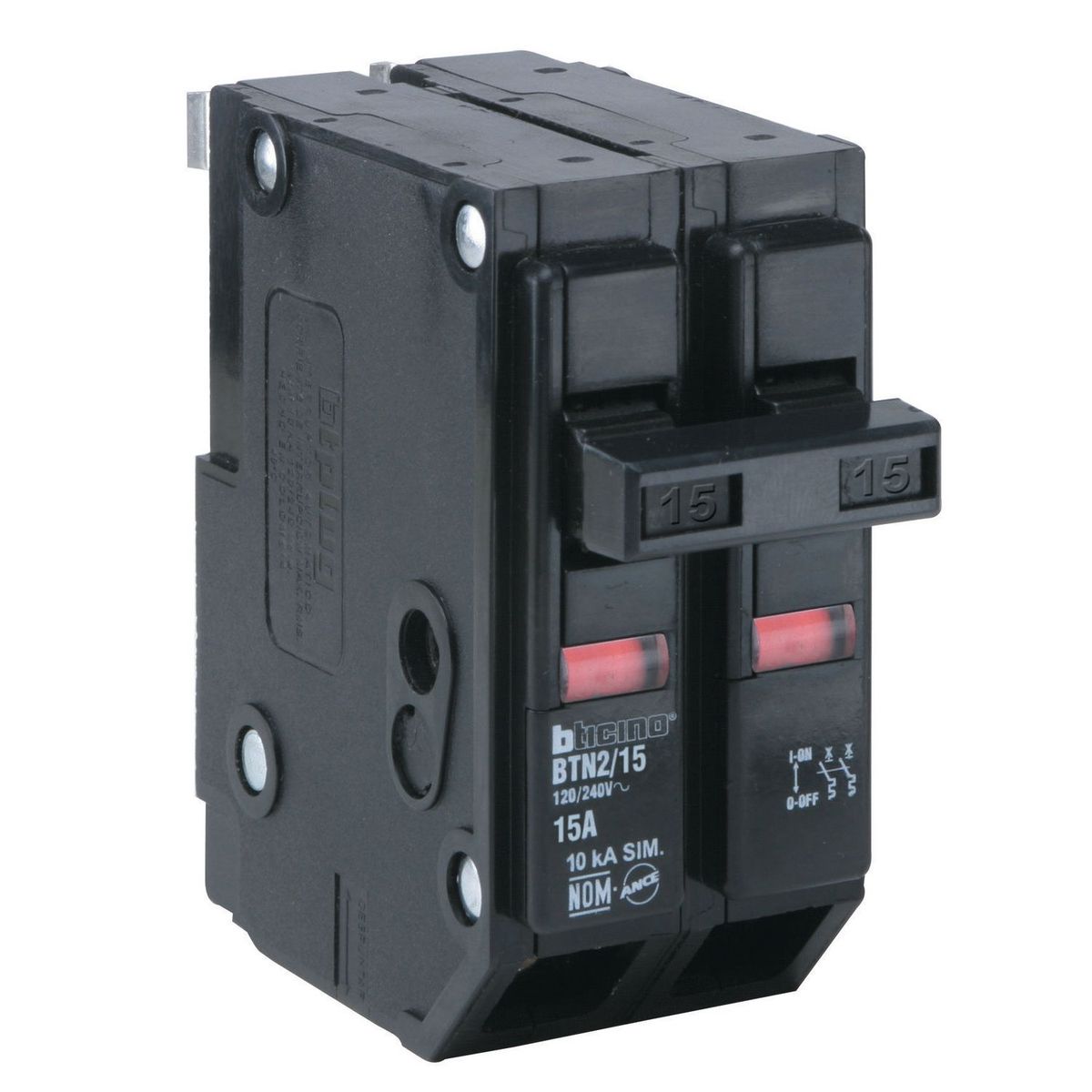 Interruptor Termomagnético Enchufable 2 X 15A 120V-240V, marca Bticino - Foto Principal