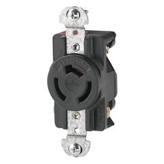 Contacto sencillo 1/2 vuelta 125 V negro
