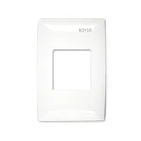 Placa 2 módulos timbre electrónico blanco