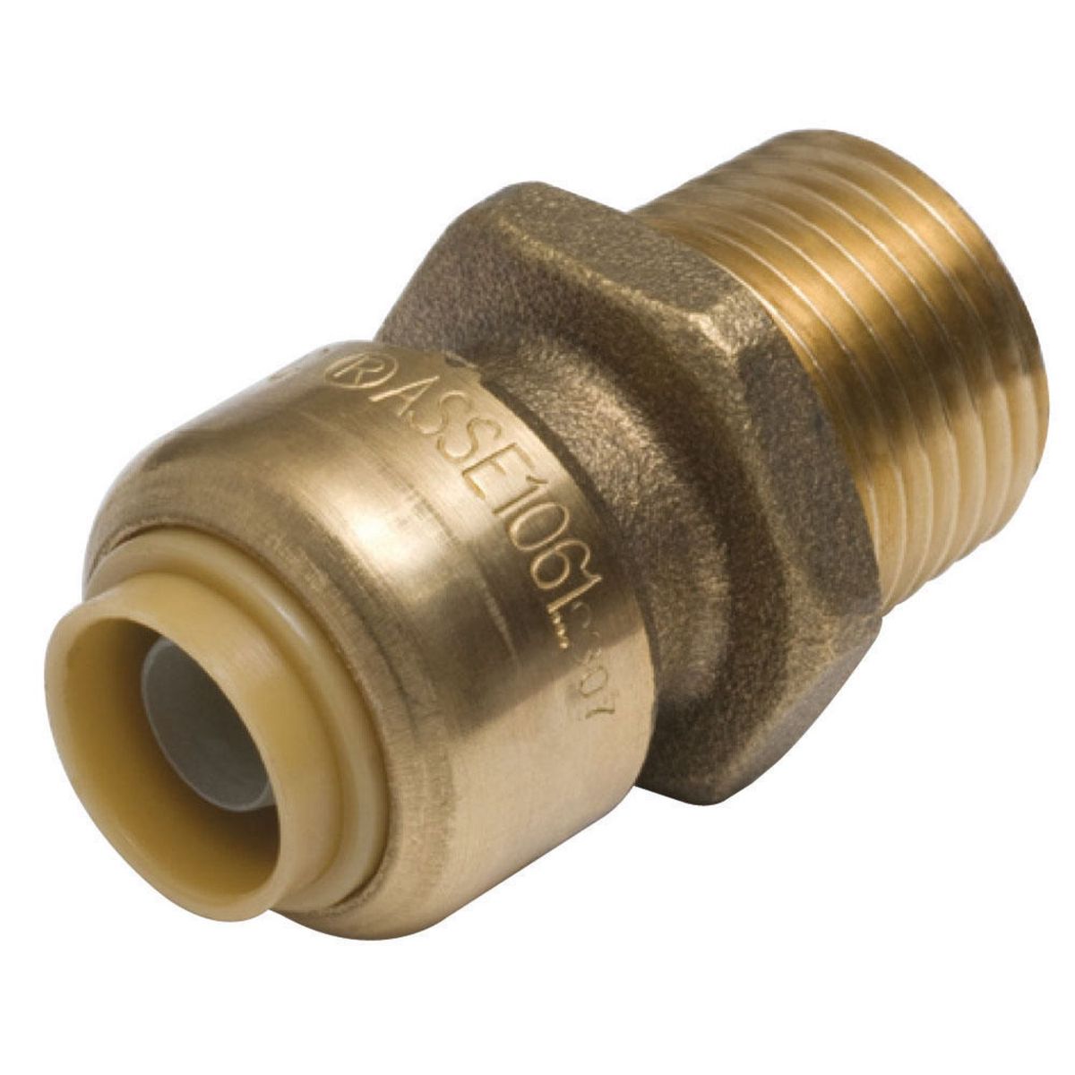 Adaptador macho SharkBite 1/2" x 3/4" MNPT, marca Shark Bite - Foto Principal