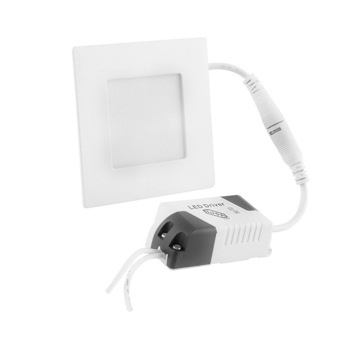 Iusa - Luminario LED Cuadrado Slim Empotrable de 6W Luz Fría