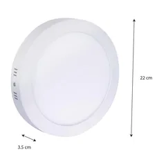 Luminario LED Redondo para Sobreponer de 18 Watts Luz Fría