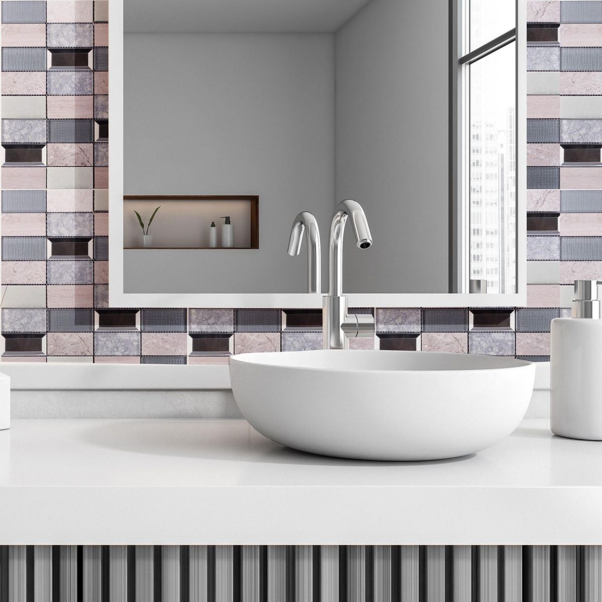 Malla Infinity gris 30x30 cm, marca Intermatex - Foto 2